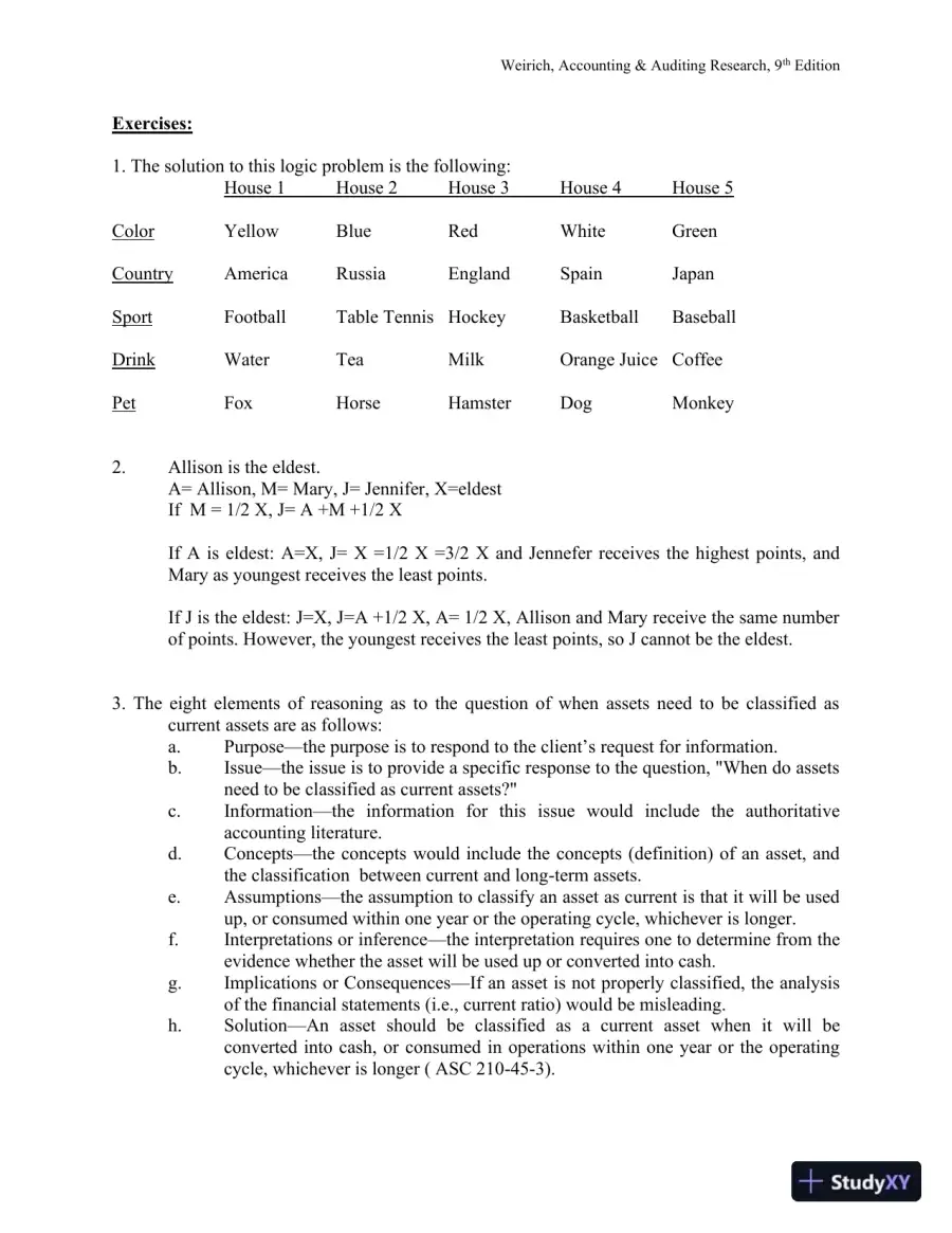 Solution Manual for Accounting And Auditing Research: Tools And Strategies , 9th Edition, page 8