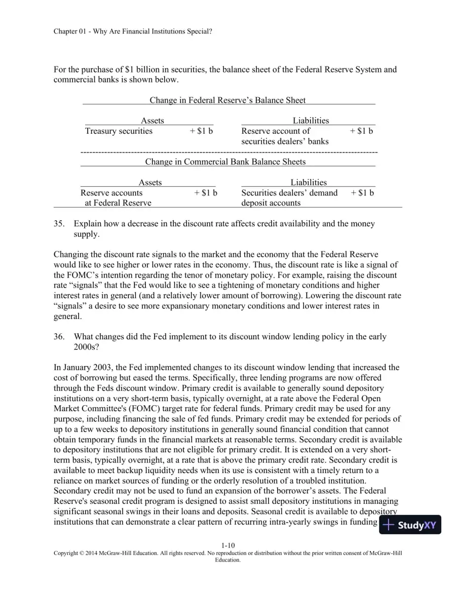 Solution Manual for Financial Institutions Management: A Risk Management Approach, 8th Edition, page 11