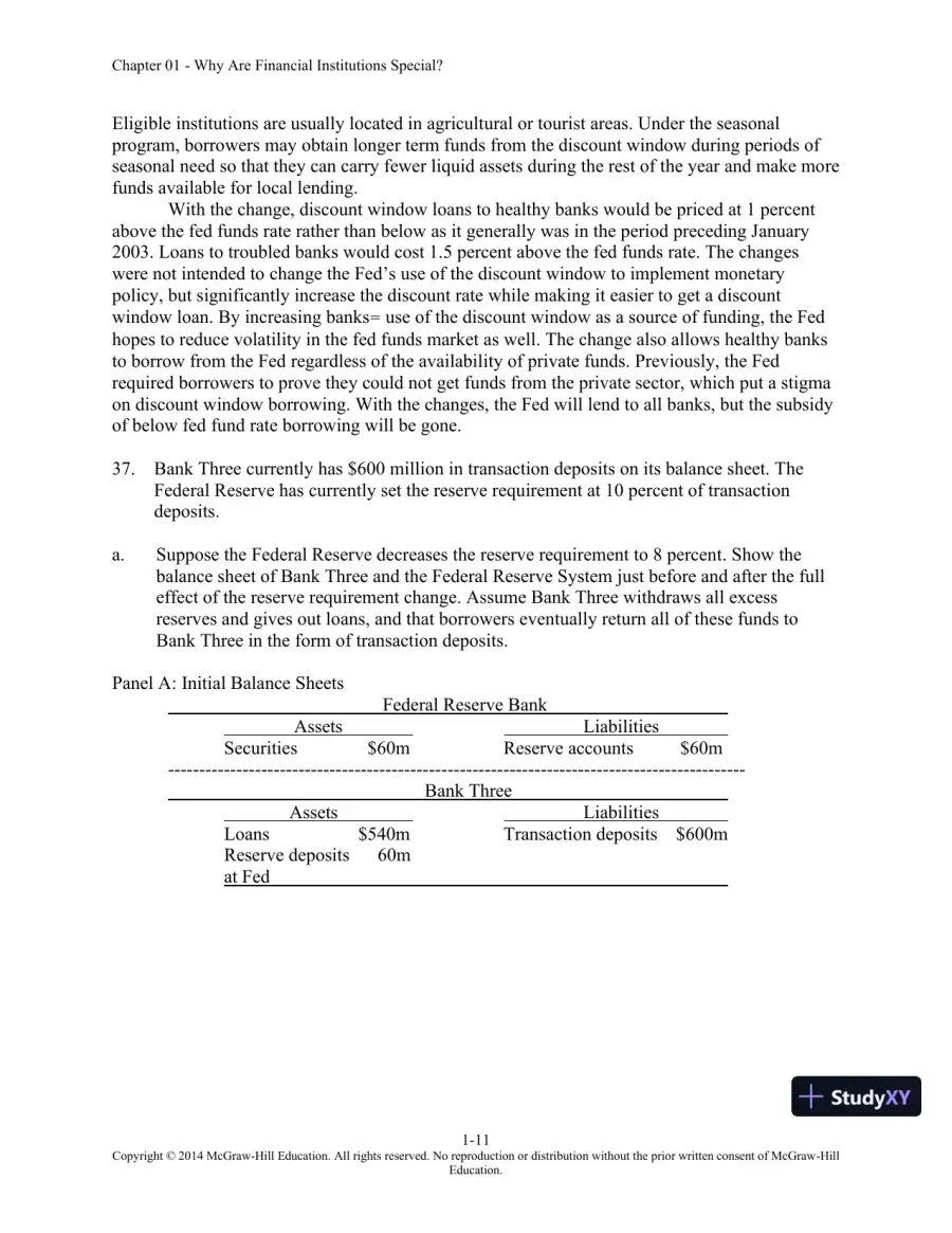 Solution Manual for Financial Institutions Management: A Risk Management Approach, 8th Edition, page 12