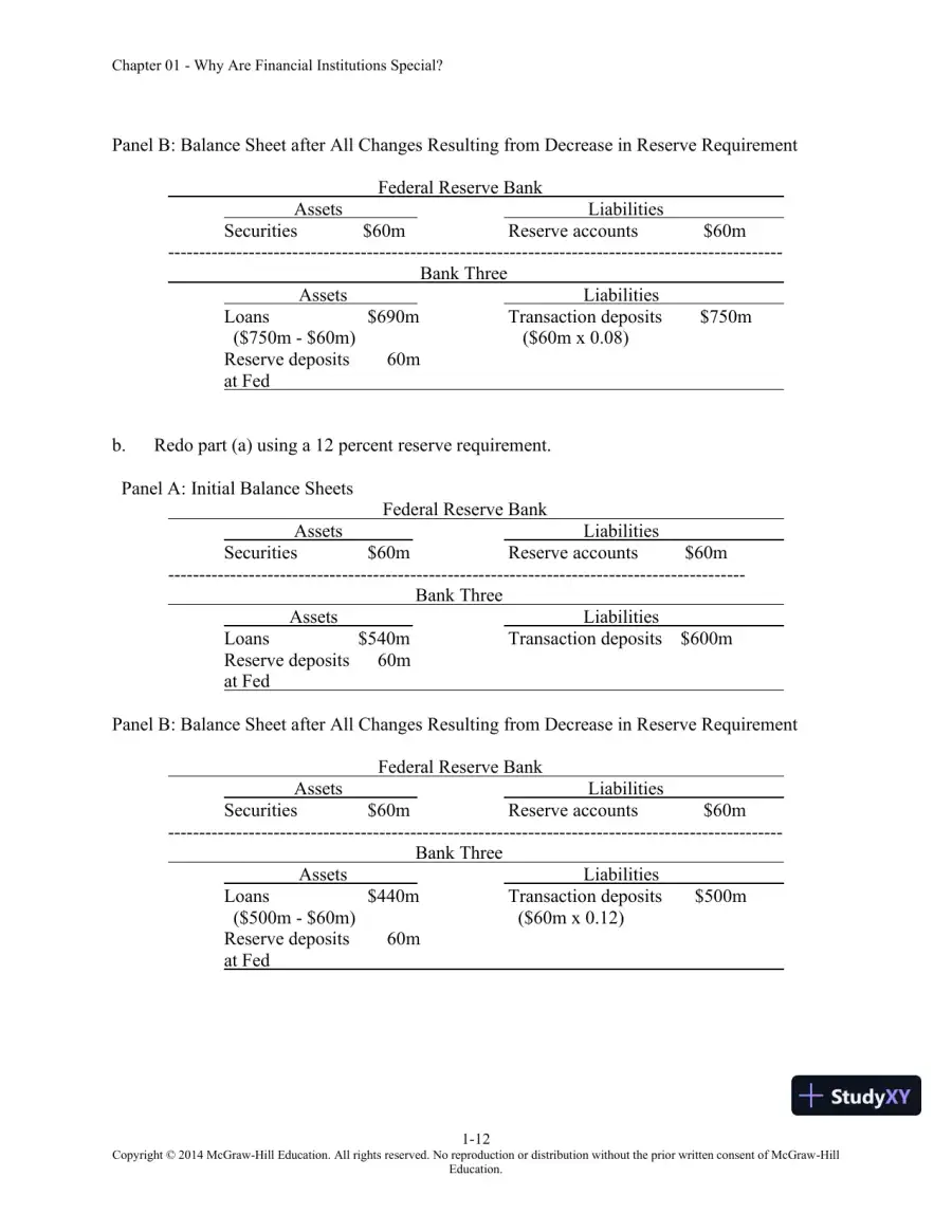 Solution Manual for Financial Institutions Management: A Risk Management Approach, 8th Edition, page 13