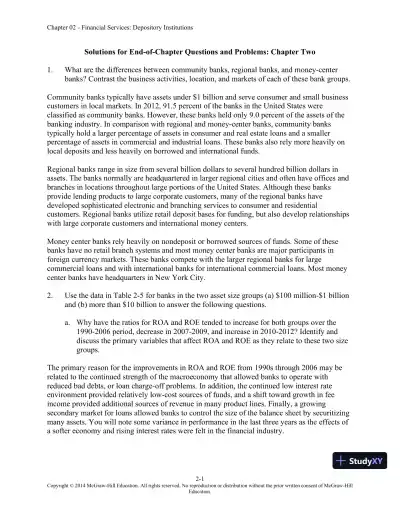 Solution Manual for Financial Institutions Management: A Risk Management Approach, 8th Edition - Page 16 preview image