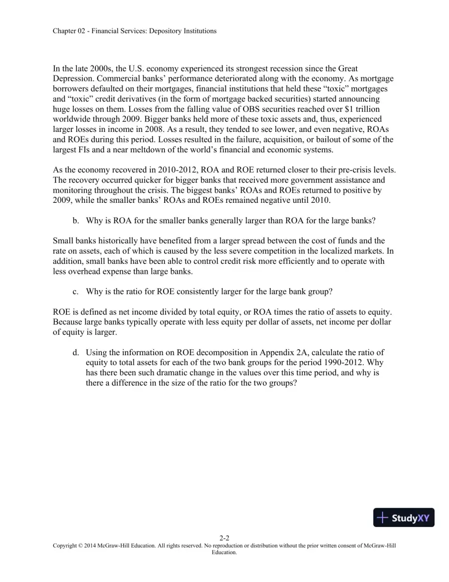 Solution Manual for Financial Institutions Management: A Risk Management Approach, 8th Edition, page 17