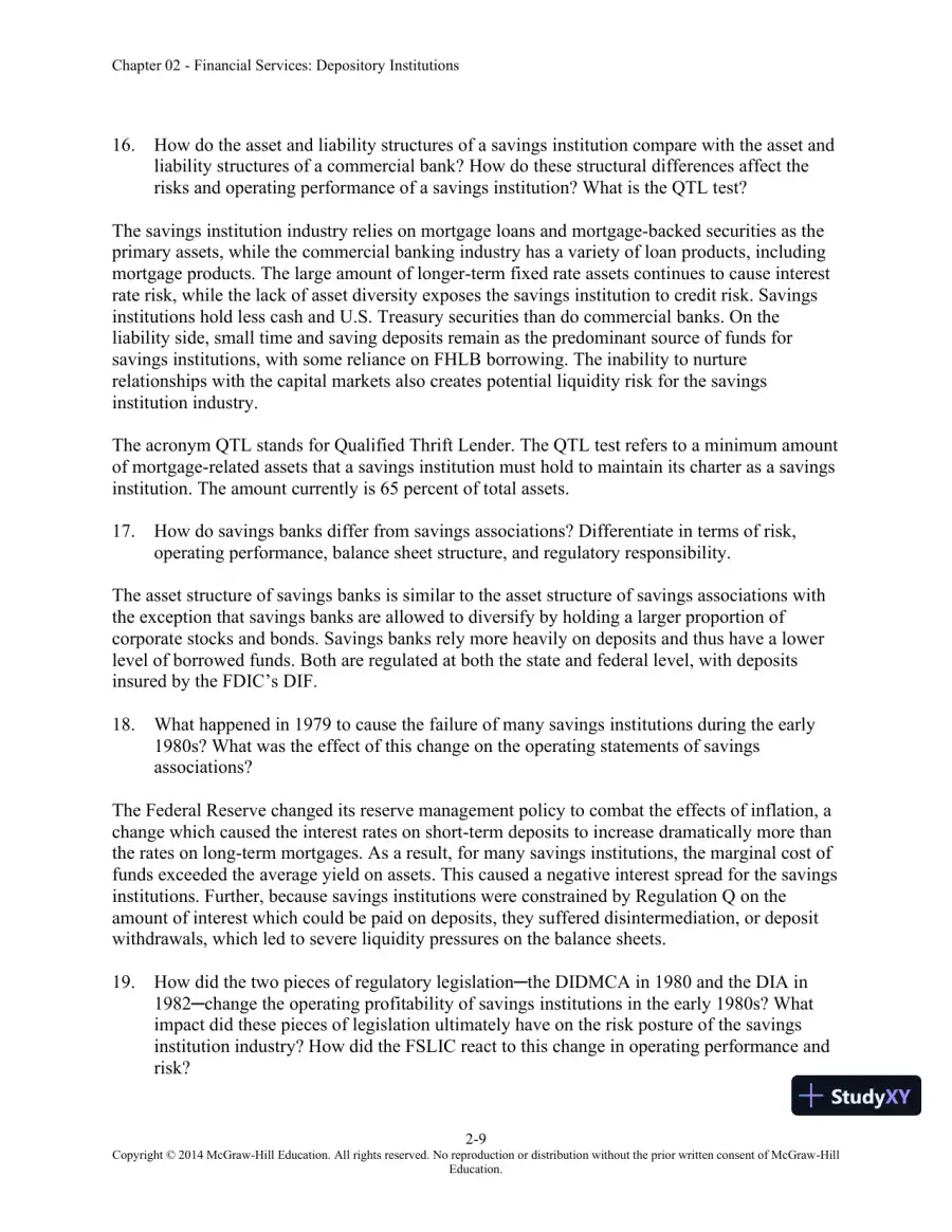 Solution Manual for Financial Institutions Management: A Risk Management Approach, 8th Edition, page 24