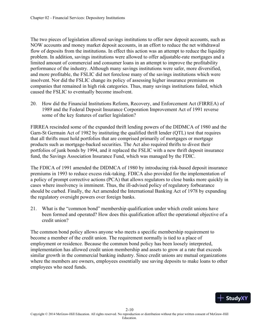 Solution Manual for Financial Institutions Management: A Risk Management Approach, 8th Edition, page 25