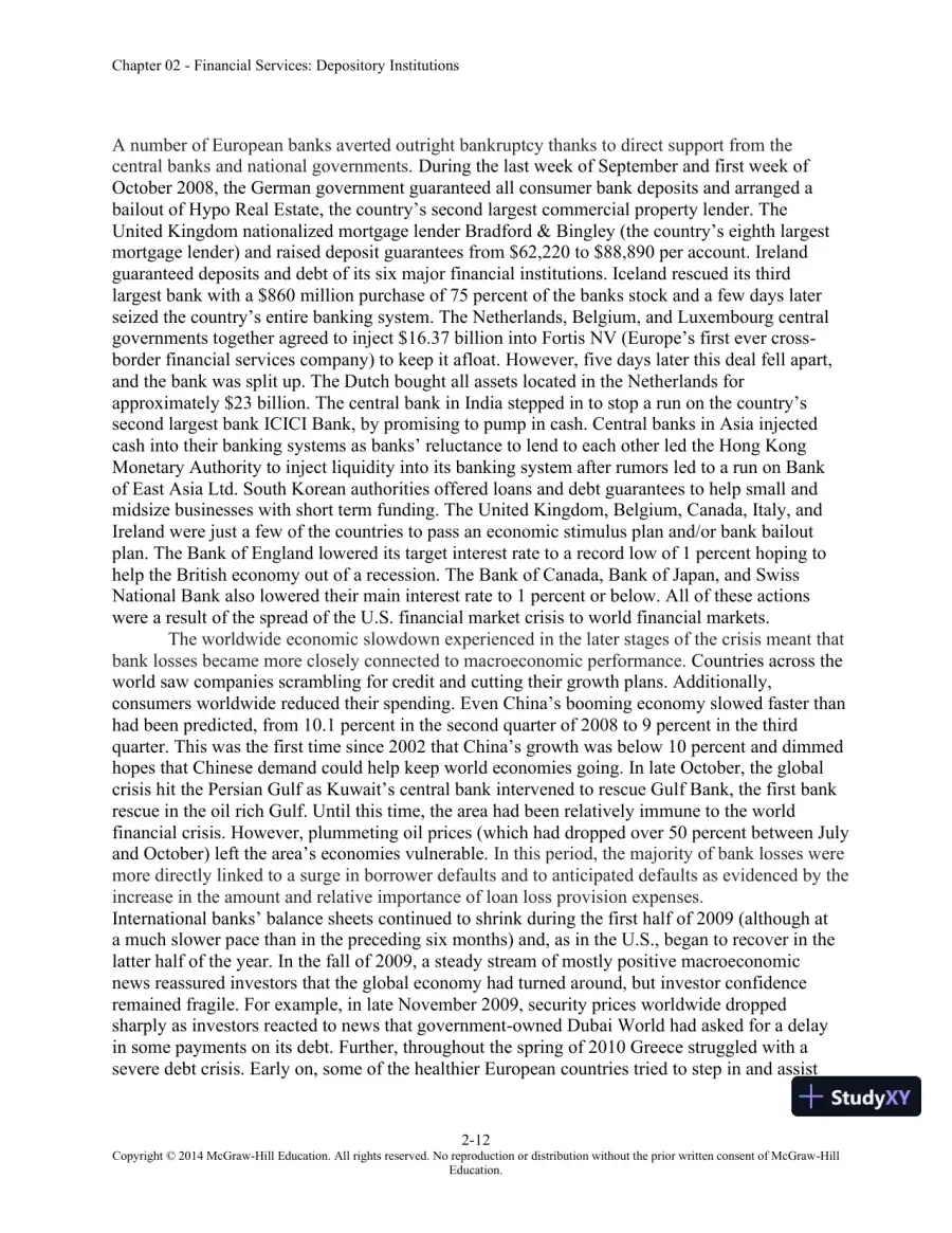 Solution Manual for Financial Institutions Management: A Risk Management Approach, 8th Edition, page 27