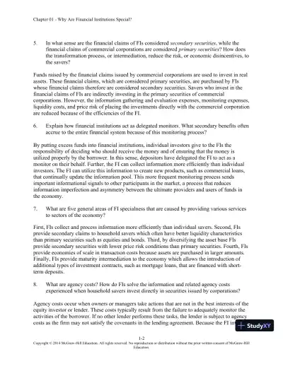 Solution Manual for Financial Institutions Management: A Risk Management Approach, 8th Edition - Page 3 preview image