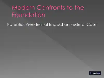 Modern Confronts To The Foundation: Potential Presidential Impact On Federal Court - Page 1 preview image