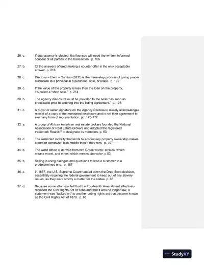 California Real Estate Practice 2nd Edition Test Bank - Page 13 preview image