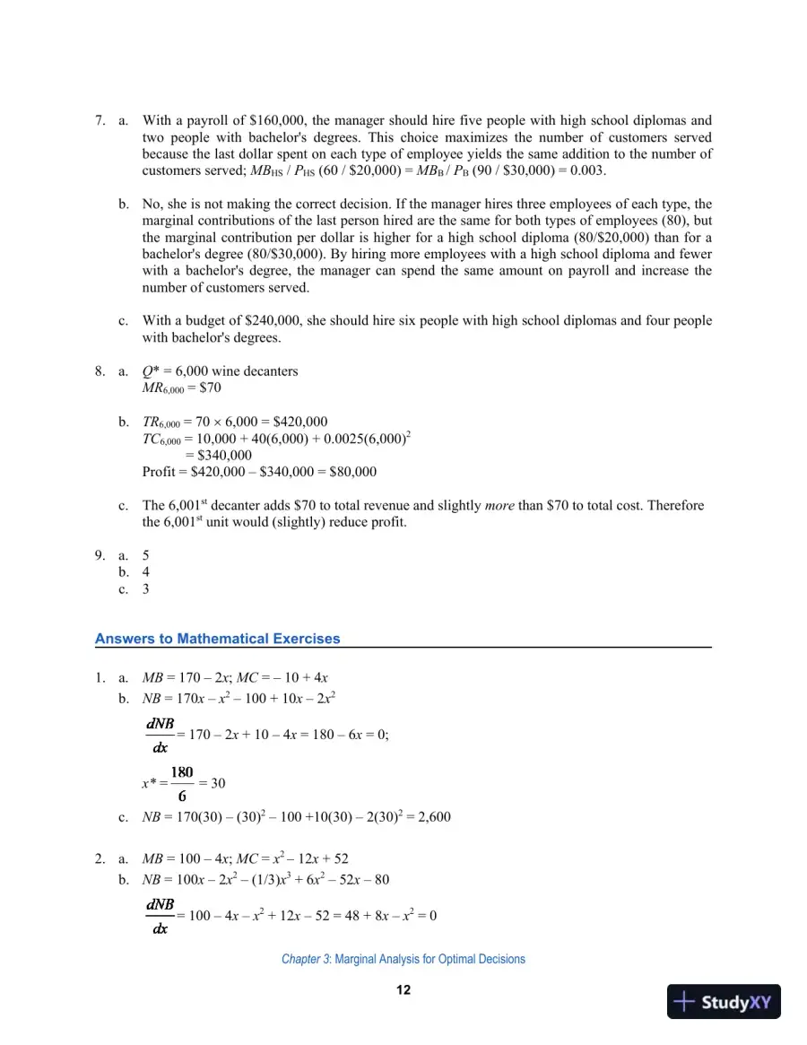 Solution Manual For Managerial Economics: Foundations of Business Analysis and Strategy, 13th Edition, page 13