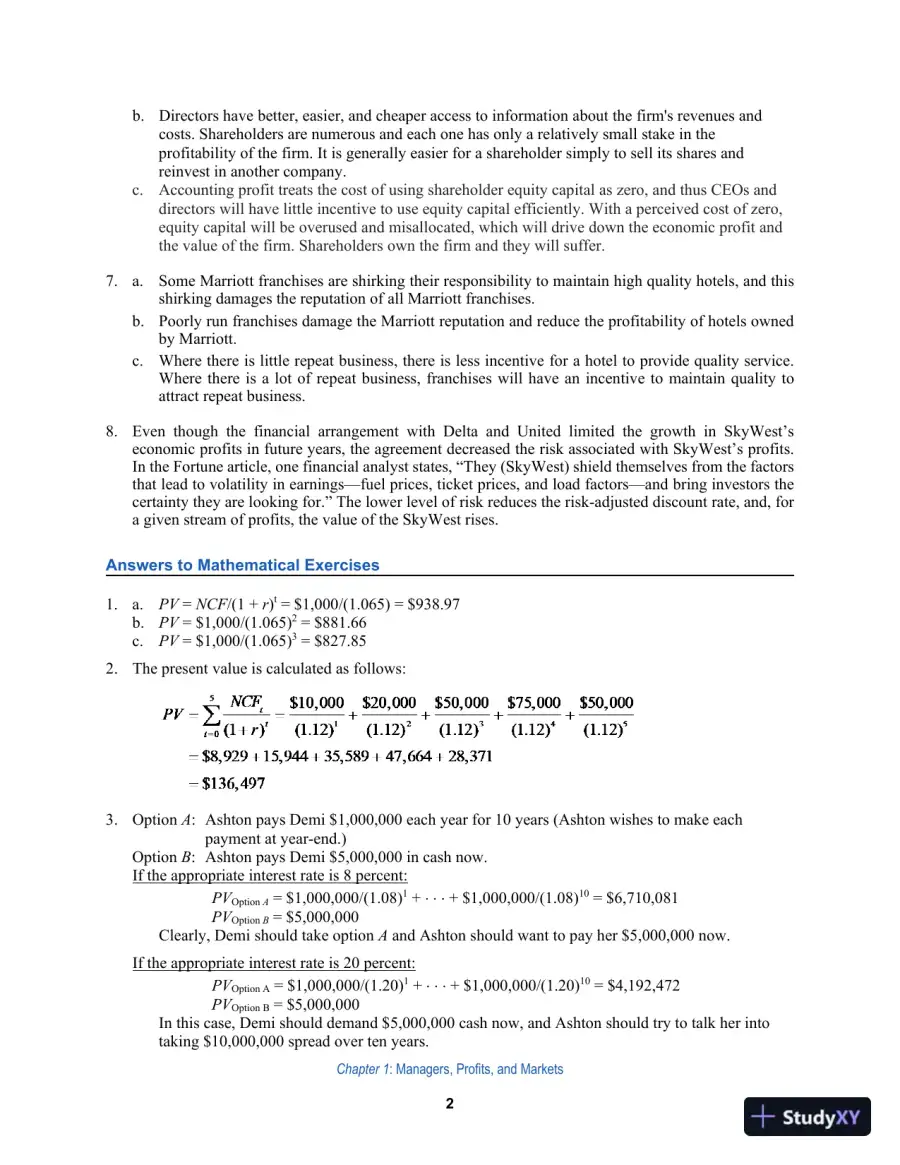 Solution Manual For Managerial Economics: Foundations of Business Analysis and Strategy, 13th Edition, page 3