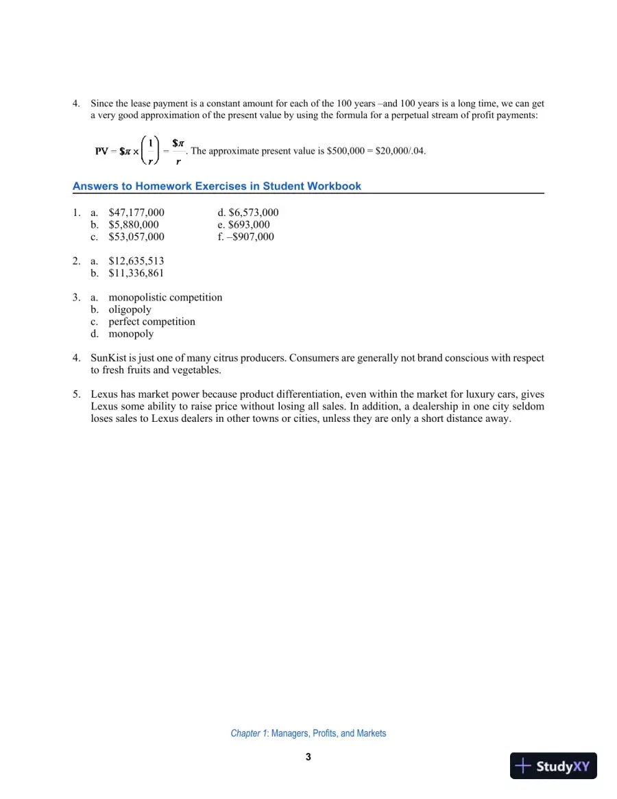 Solution Manual For Managerial Economics: Foundations of Business Analysis and Strategy, 13th Edition, page 4