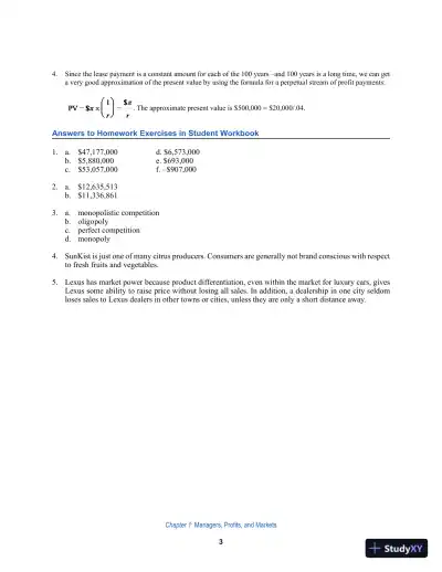 Solution Manual For Managerial Economics: Foundations of Business Analysis and Strategy, 13th Edition - Page 4 preview image