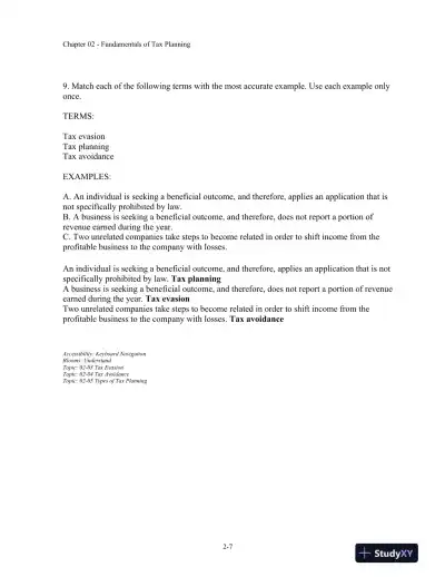 Canadian Income Taxation, 2018/2019, 21st Edition Test Bank - Page 12 preview image