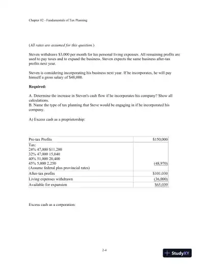 Canadian Income Taxation, 2018/2019, 21st Edition Test Bank - Page 9 preview image