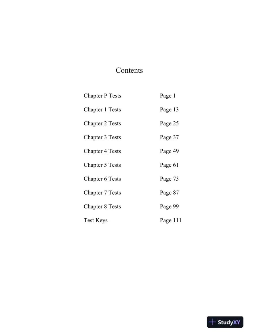 Test Bank for College Algebra, 6th Edition, page 3