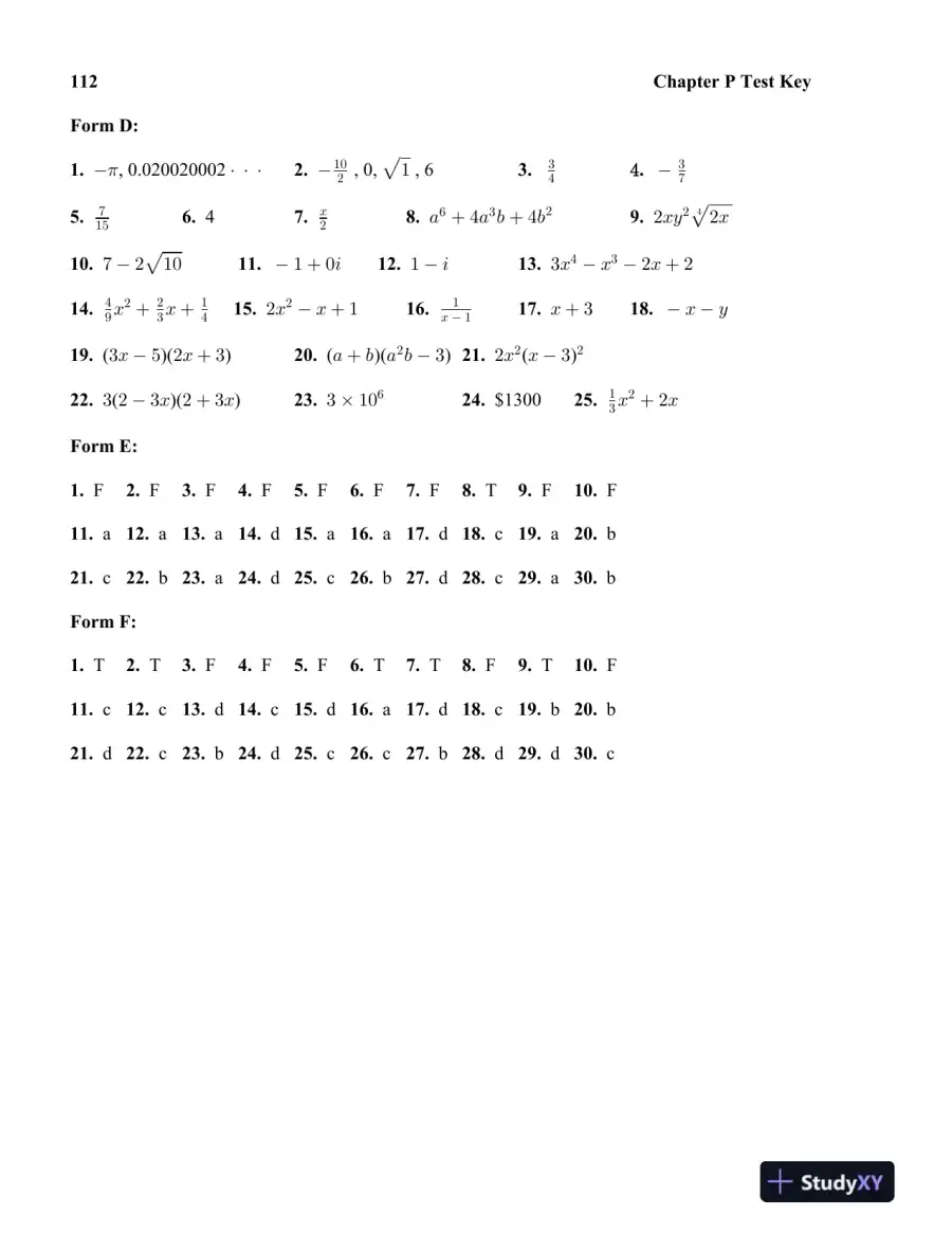 Test Bank for College Algebra, 6th Edition, page 5