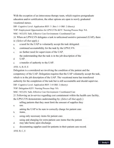 Test Bank For Medical-Surgical Nursing: Concepts and Practice, 2nd Edition - Page 12 preview image