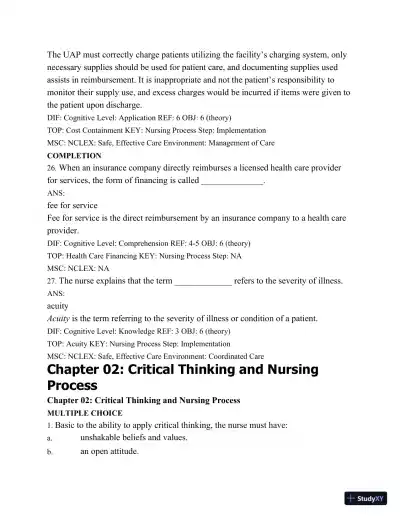 Test Bank For Medical-Surgical Nursing: Concepts and Practice, 2nd Edition - Page 13 preview image