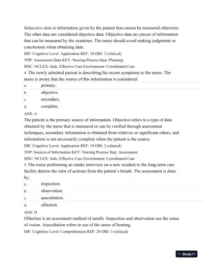 Test Bank For Medical-Surgical Nursing: Concepts and Practice, 2nd Edition - Page 15 preview image