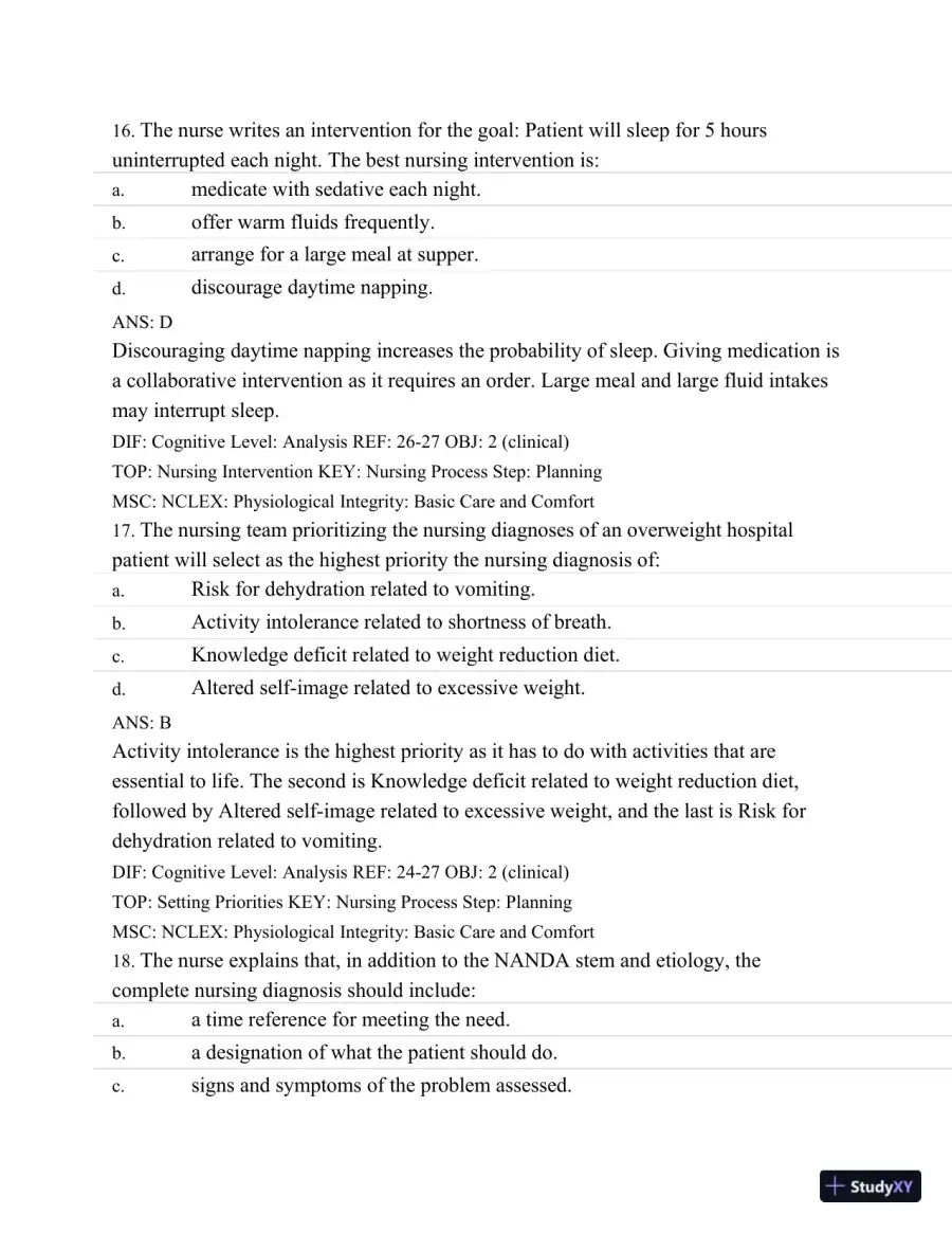 Test Bank For Medical-Surgical Nursing: Concepts and Practice, 2nd Edition, page 20