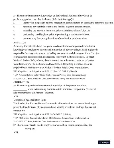 Test Bank For Medical-Surgical Nursing: Concepts and Practice, 2nd Edition - Page 24 preview image
