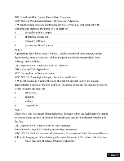 Test Bank For Medical-Surgical Nursing: Concepts and Practice, 2nd Edition - Page 28 preview image