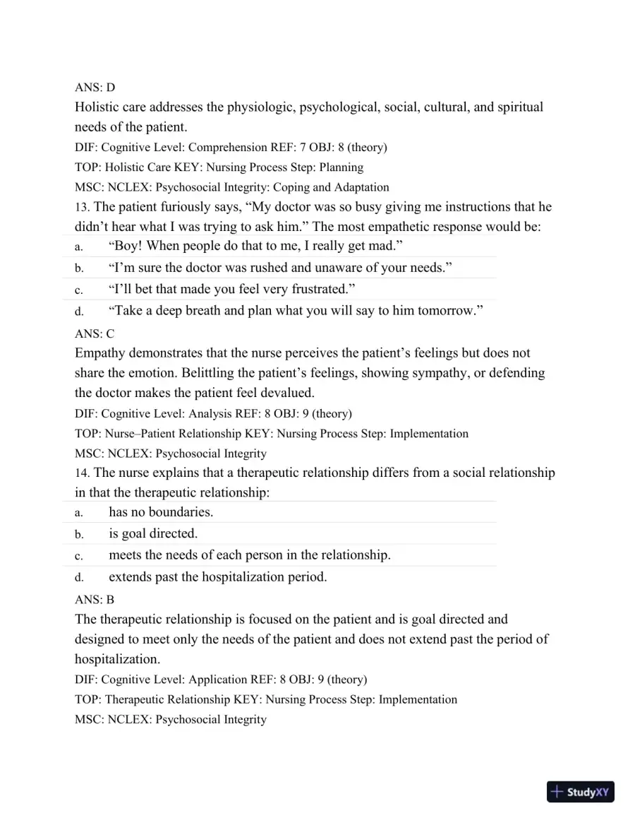Test Bank For Medical-Surgical Nursing: Concepts and Practice, 2nd Edition, page 7