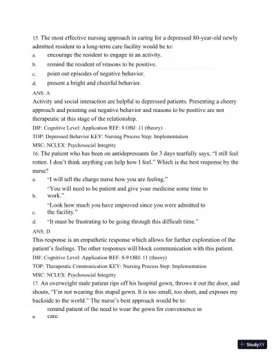 Test Bank For Medical-Surgical Nursing: Concepts and Practice, 2nd Edition - Page 8 preview image