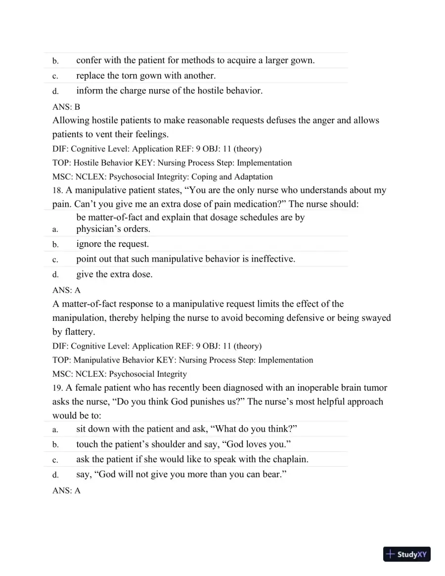 Test Bank For Medical-Surgical Nursing: Concepts and Practice, 2nd Edition, page 9