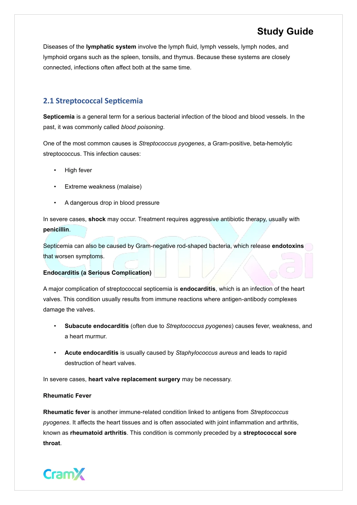 Microbiology - Diseases Cardiovascular Lymphatic Systems - Page 3 preview image