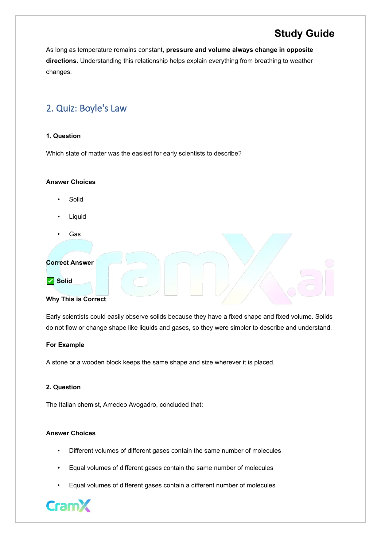 Chemistry - Gases - Page 4 preview image