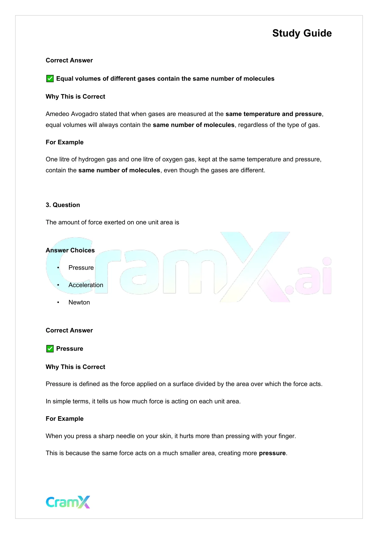 Chemistry - Gases - Page 5 preview image