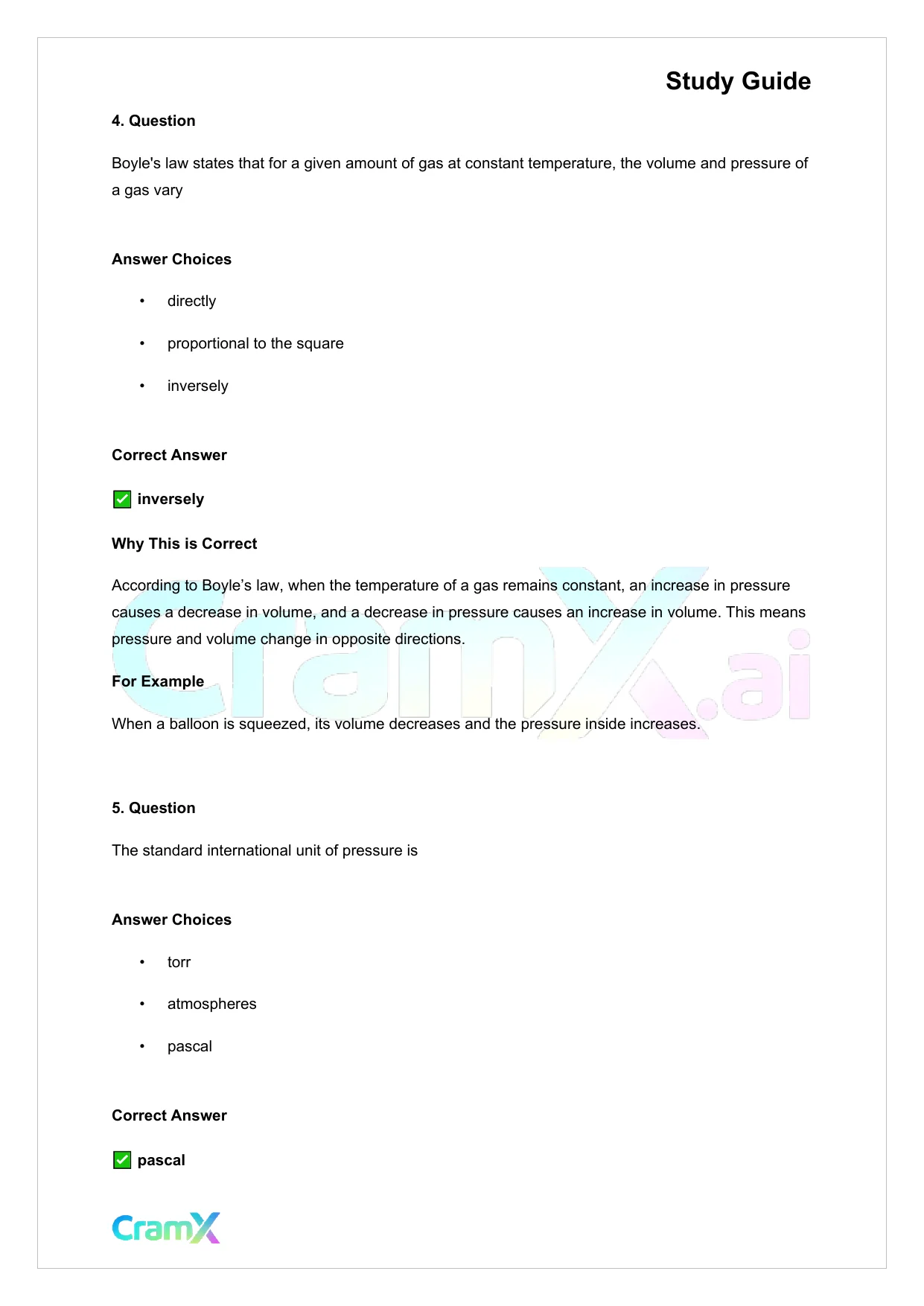 Chemistry - Gases - Page 6 preview image