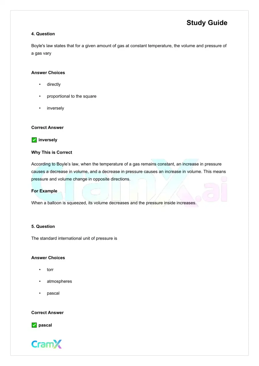 Chemistry - Gases, page 6