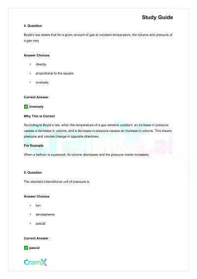 Chemistry - Gases - Page 6 preview image