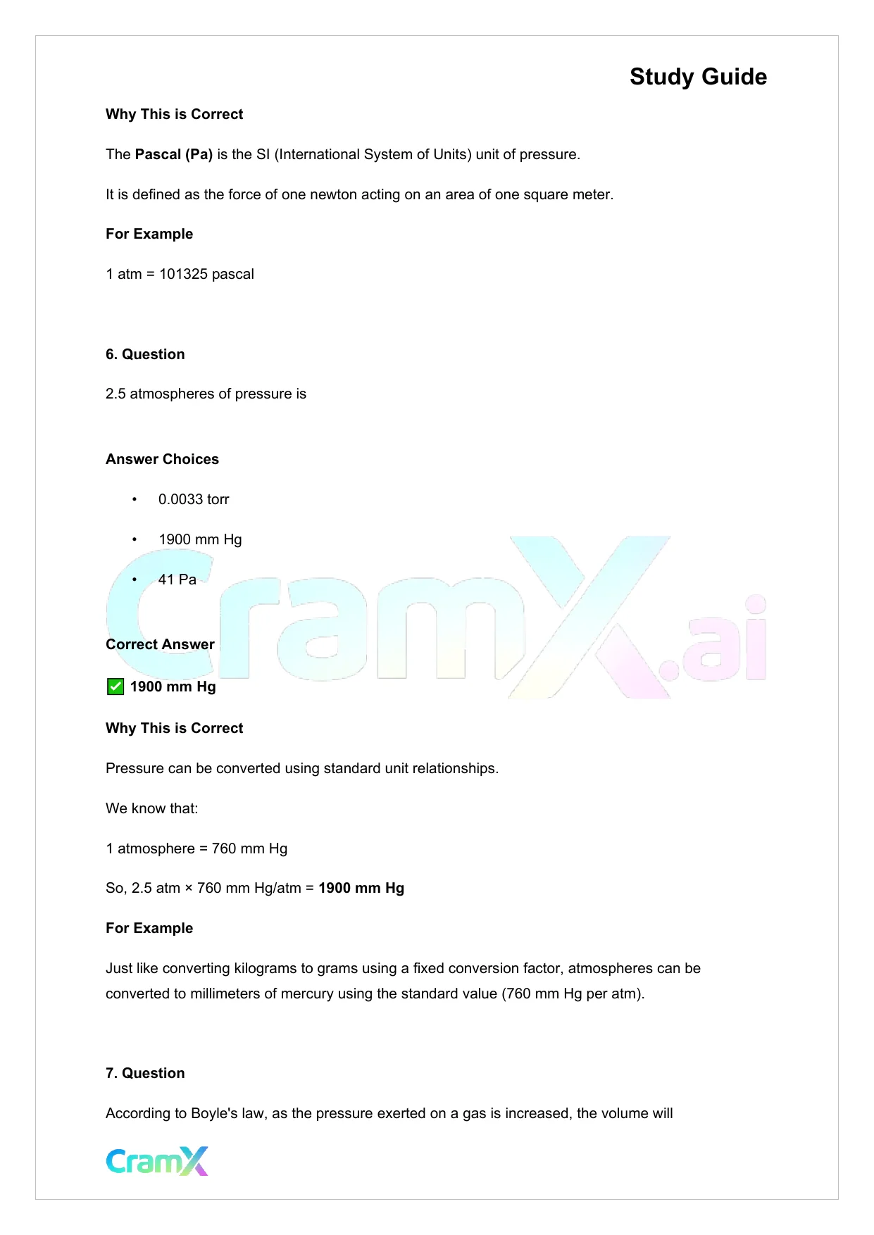 Chemistry - Gases - Page 7 preview image