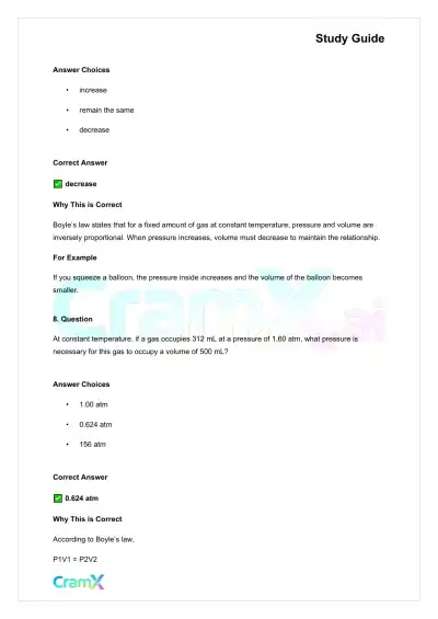 Chemistry - Gases - Page 8 preview image