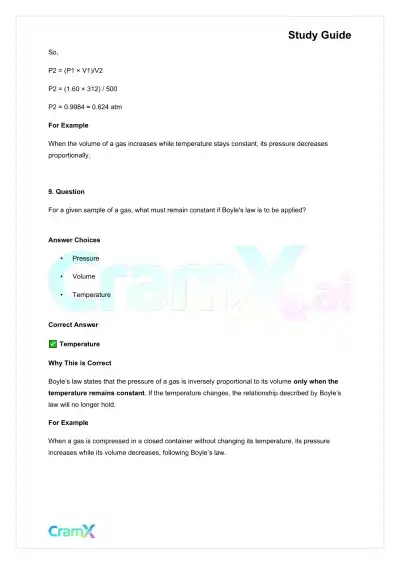 Chemistry - Gases - Page 9 preview image