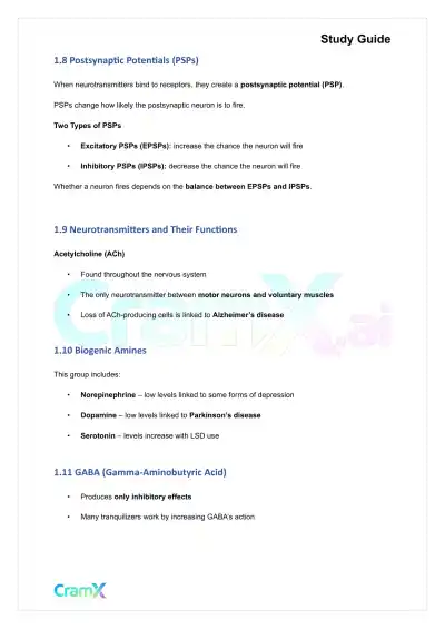 Psychology - Psychology Biological Bases of Behavior - Page 4 preview image