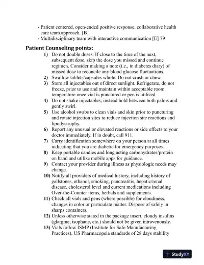 NAPLEX Complete Study Outline A Topic-Wise Approach DIABETES (2019) - Page 6 preview image