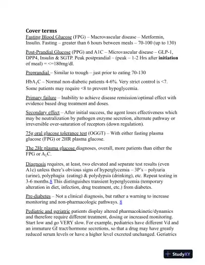 NAPLEX Complete Study Outline A Topic-Wise Approach DIABETES (2019) - Page 8 preview image