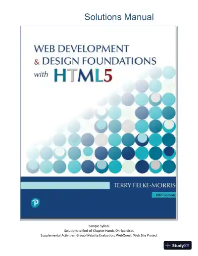 Solution Manual For Web Development and Design Foundations with HTML5, 10th Edition - Page 1 preview image