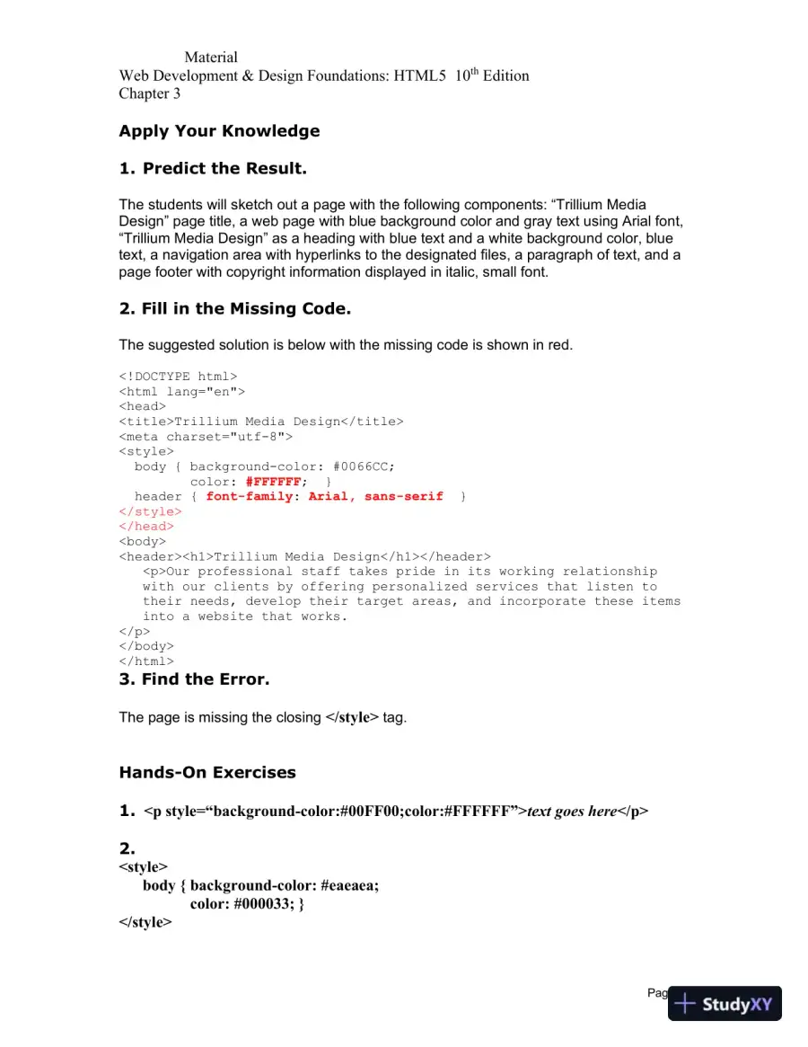 Solution Manual For Web Development and Design Foundations with HTML5, 10th Edition, page 16