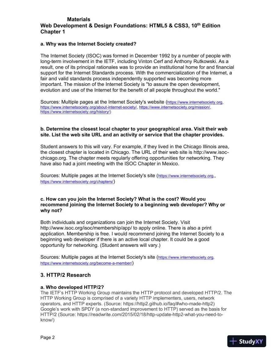 Solution Manual For Web Development and Design Foundations with HTML5, 10th Edition, page 7