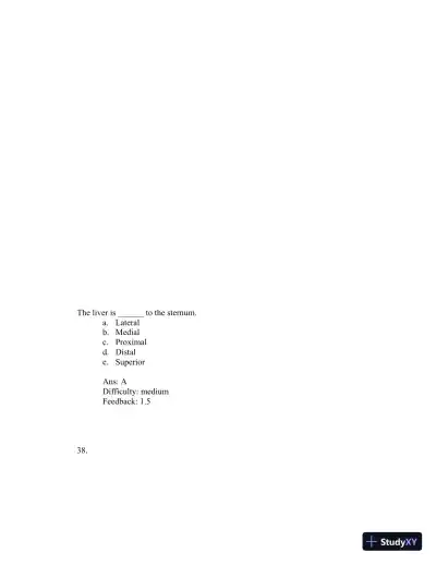 Test Bank For Principles of Anatomy and Physiology 12th Edition Test Bank - Page 16 preview image