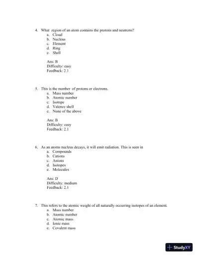 Test Bank For Principles of Anatomy and Physiology 12th Edition Test Bank - Page 26 preview image
