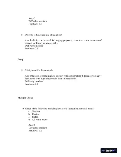 Test Bank For Principles of Anatomy and Physiology 12th Edition Test Bank - Page 27 preview image