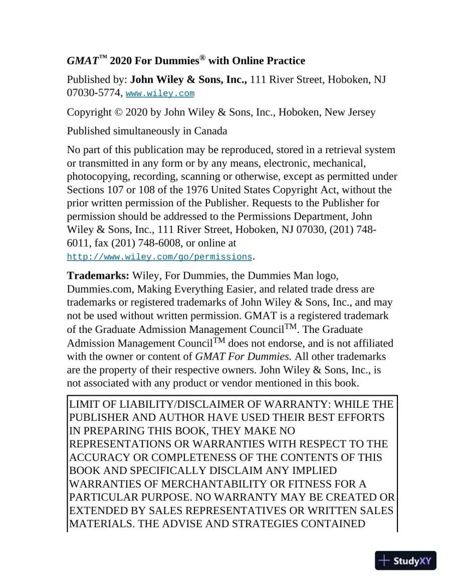 GMAT For Dummies 2020: Book + 7 Practice Tests (2020), page 5