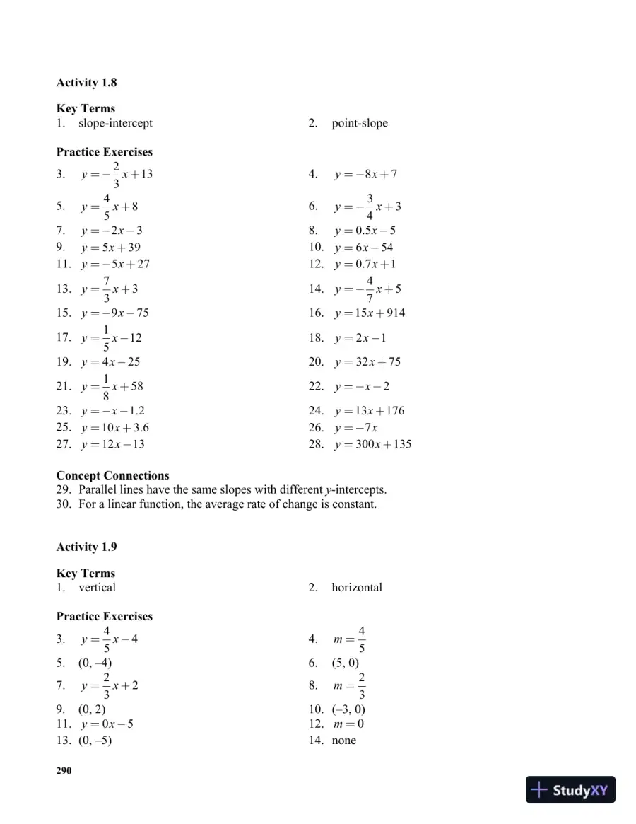 Solution Manual for Mathematics in Action: Algebraic, Graphical, and Trigonometric Problem Solving, 6th Edition, page 10
