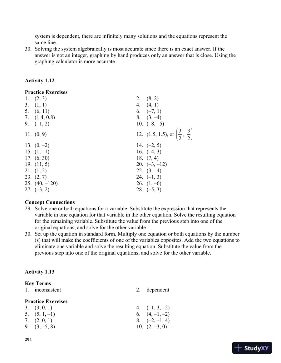 Solution Manual for Mathematics in Action: Algebraic, Graphical, and Trigonometric Problem Solving, 6th Edition, page 14